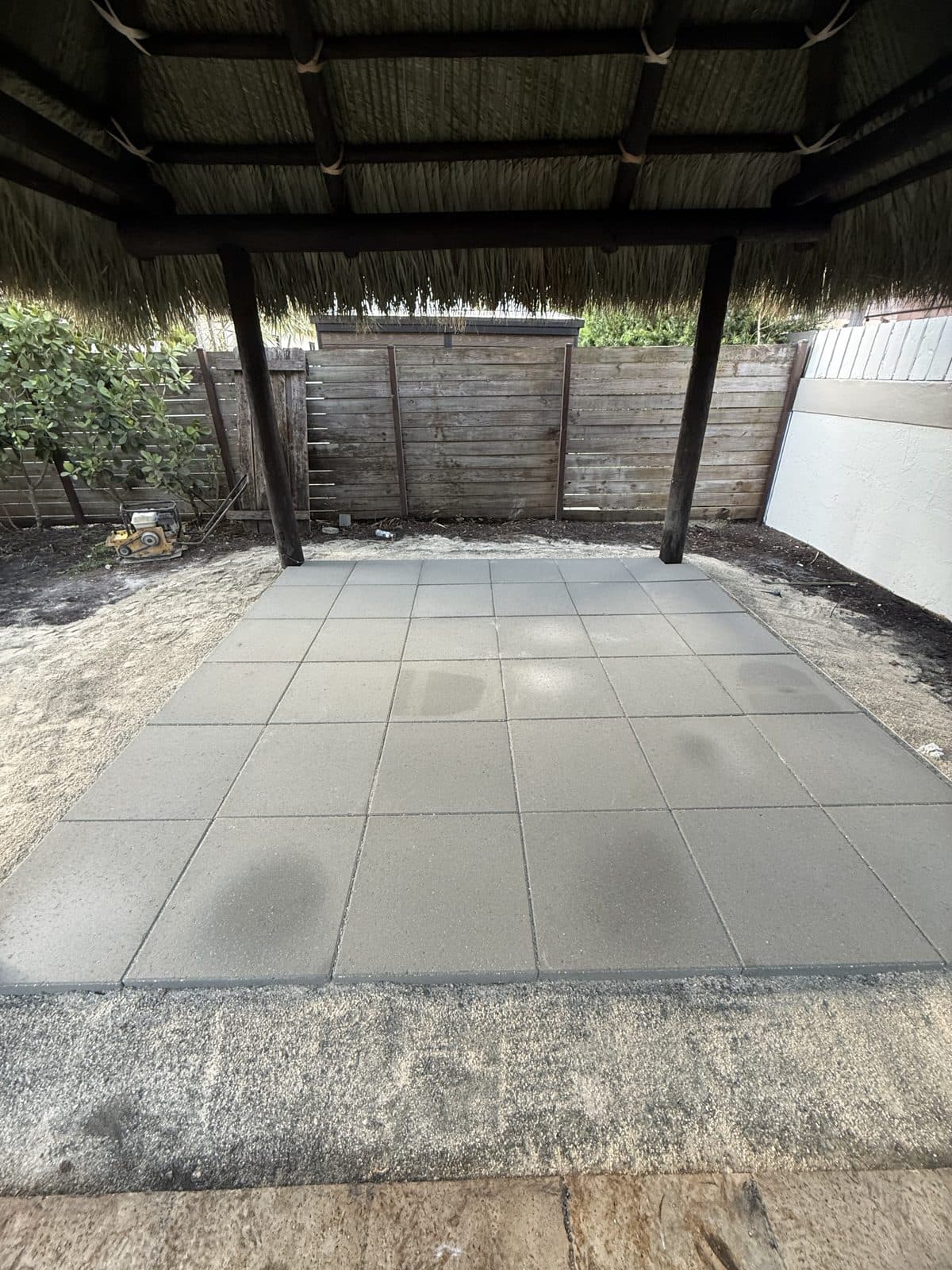 After - Paver Pad Under the Tiki Hut