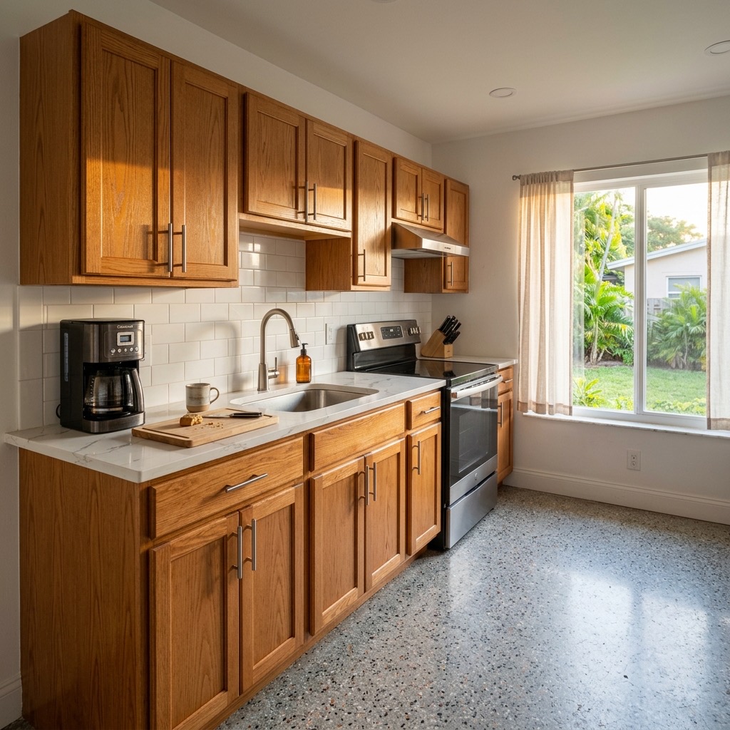 Cabinet Refinishing in Miami: Real Per-Door Pricing for 2026